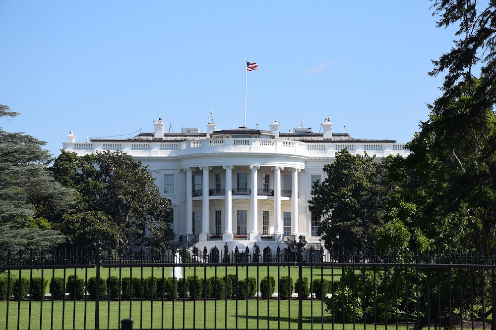 Het Witte Huis in Washington D.C., officiële residentie en werkplek van de president van de Verenigde Staten