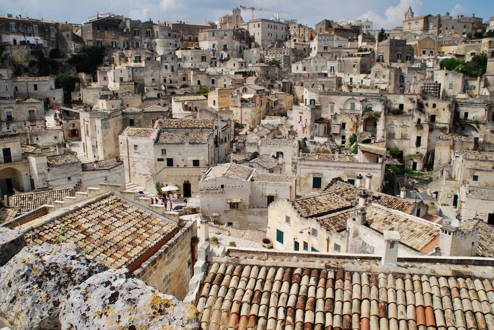Uitzicht over Matera in de Zuid-Italiaanse regio Basilicata