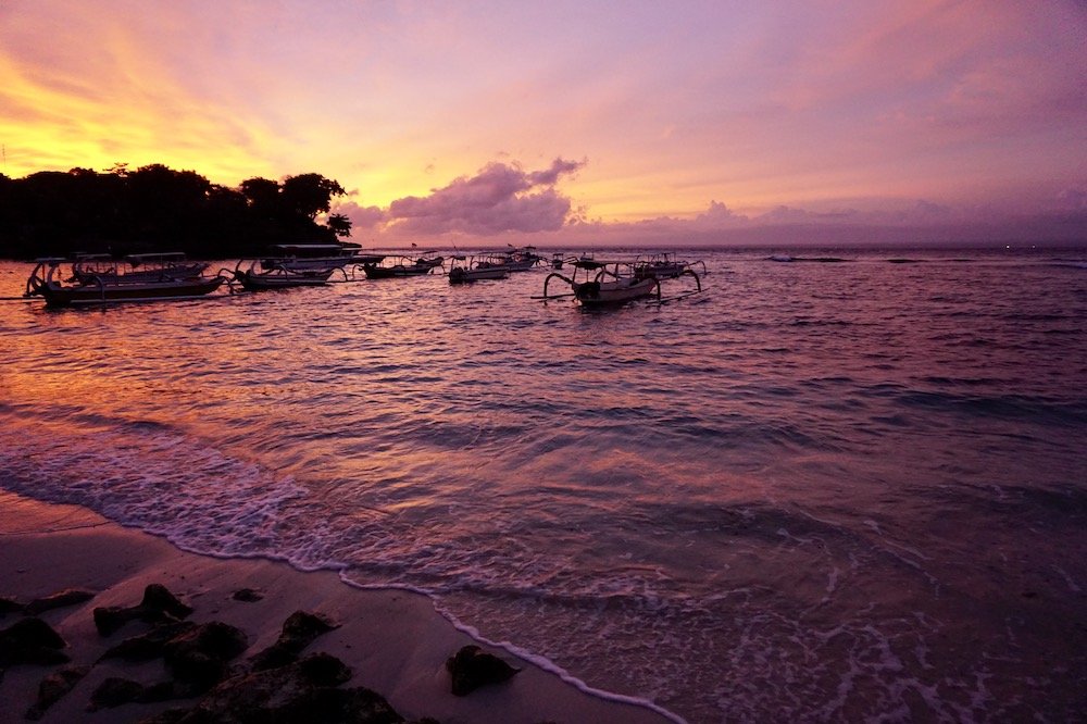 Zonsondergang op Nusa Lembongan