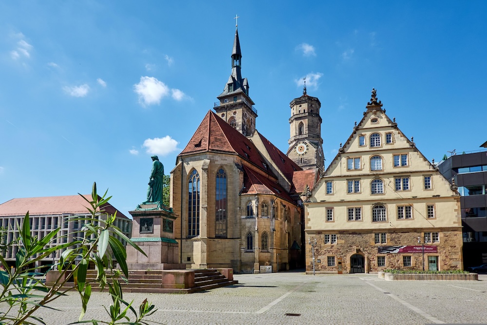 Schillerplatz in het centrum van Stuttgart